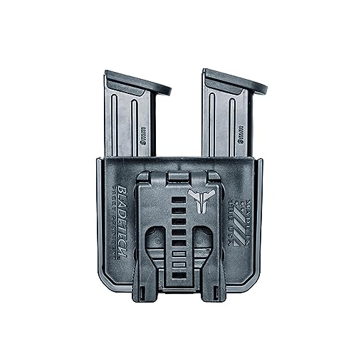 OWB Double Mag Pouch for Glock 17, 19, 22, 23 & More - USA Made - Signature Double Magazine Carrier with Tek-Lok Belt Attachment Clip by Blade-Tech Ho