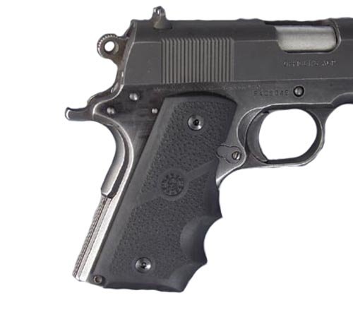 EMPUÑADURA DE GOMA Officers Model Rubber Grip with Finger Grooves- Black