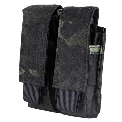 [MA23-021] DOUBLE PISTOL MAG POUCH WITH MULTICAM BLACK